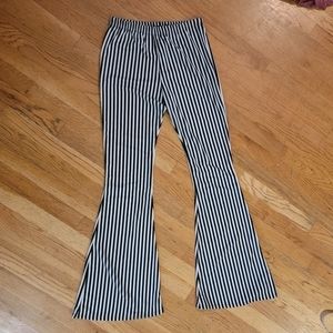 Nasty Gal striped flare leggings